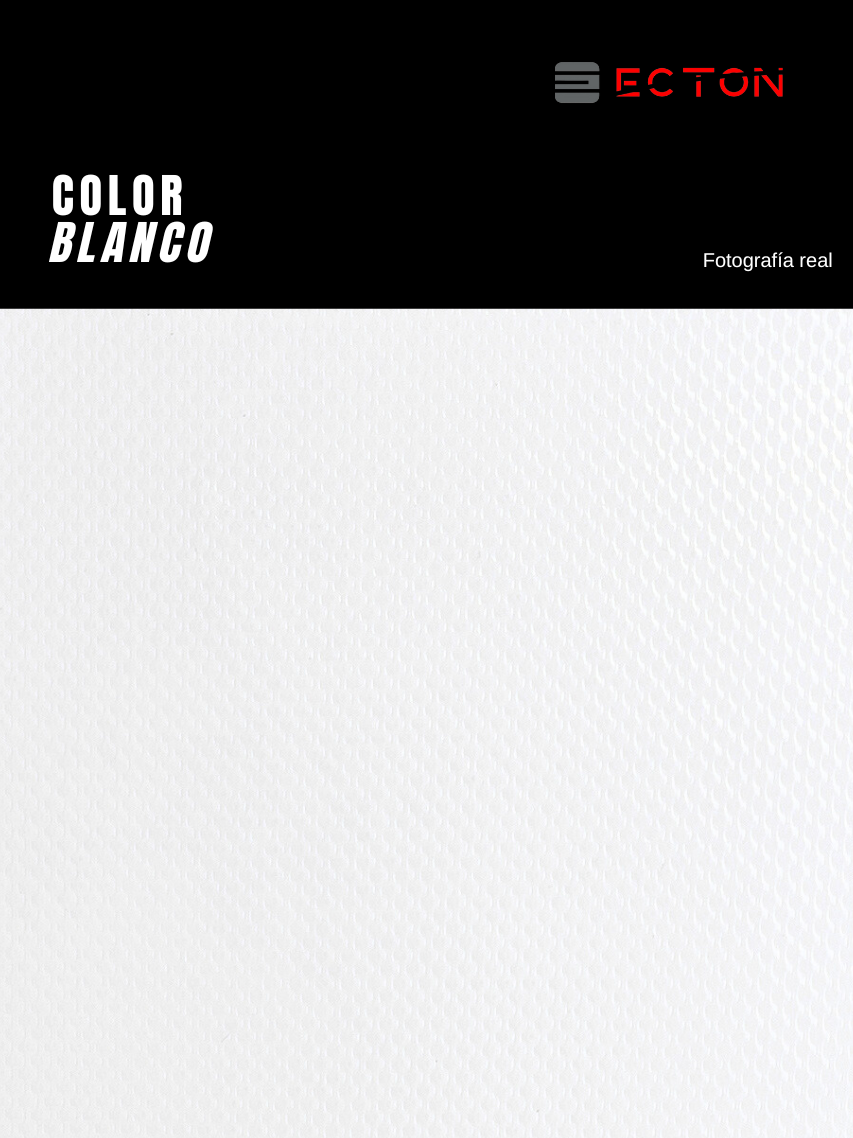 Fotografía real del color blanco y la textura de la lona ECTON